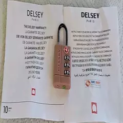 Delsey Paris Pink TSA 007 Combination Padlock Standalone New & Unlocked RARE