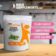 BulkSupplements Stevia Extract Powder - 40 g Per Serving