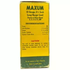 1960's CIL Maxum Long Range 12 Ga EMPTY Ammo Box 5514-M