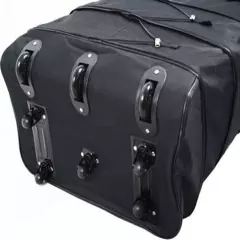 36" - 8 Wheels Black Rolling Expandable Duffle Bag Spinner Suitcase Luggage