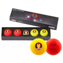 2021 Volvik Vivid Matte Marvel Edition 4-Ball + Hat Clip Set 2.0 Golf Balls NEW