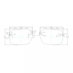 Cartier Custom Captiva Cut Replacement Lenses for C Decor, Wood, Horn Sunglasses