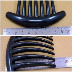 6 Pcs Black 7 Tooth French Twist Comb Plastic Hair Clip Hair Side Combs Women