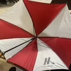 red and white umbrella Marriott