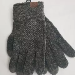 C.C. Grey \ Brown Chenille Knit Smart Touch Gloves Women's One Size