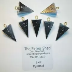 3 oz pyramid sinkers - choose quantity 5/12/25/50/100/320 - FREE SHIPPING