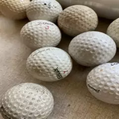 LOT of 16 Vintage Antique Golf Balls- Walker Cup, Julius Boros Canny Scot, Haig