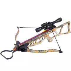 180 lb Black / Camouflage Camo Hunting Crossbow Bow +4x20 Scope +7 Arrows 150 80