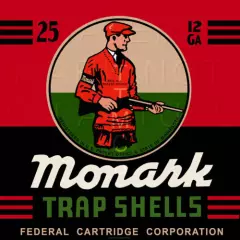 Reproduction Vintage Monark Trap Shells Shotgun Shell Box Label Canvas Print