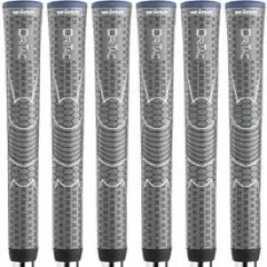 Winn DRI-TAC Dark Gray Midsize (+1/16) Golf Grips - Set of 6 - New