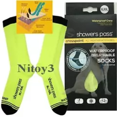 Showers Pass Crosspoint Hi-Viz Crew Socks - Waterproof Unisex XL/2XL (T) 