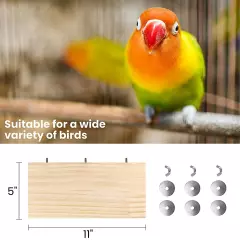 Bird Platform Wooden Flat Bird Perch for Cage Budgie Parrot Perches for Parak...