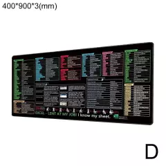 Excel Cheat Sheet Desk Mat, Excel Shortcuts Mouse Pad,Keyboard Shor