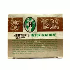 Herter's Inter-Nation Blue Powermag Extra Long Range 12 Ga EMPTY Ammo Box 5525-O