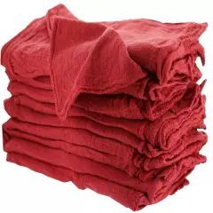 1000 INDUSTRIAL A-GRADE SHOP RAGS / CLEANING TOWELS RED