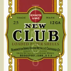 Reproduction Vintage Remington New Club Shotgun Shell Box Label Canvas Print