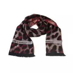 Cavalli Class Fantasy Logo Scarf - Scarves & Shawls - Burgundy -Size One Size