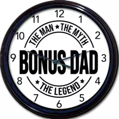 Bonus Dad Wall Clock Fathers Day Gift Stepdad Step Father Wall Décor New 10"