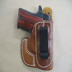 Colt Mustang Inside The Waist Molded Leather Conceal Carry Custom Holster TAN RH