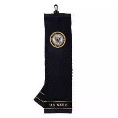 US Navy Tri-fold embroidered Golf Towel by Team Golf, 16 X 22 inches, NEW