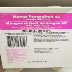 New STARBUCKS Mango Dragonfruit 4X Base NEW 4x Authentic Recipe Best By 10/2024