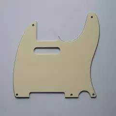 Vintage Tele Style 5 Hole Guitar Pickguard Aged Cream for Telecaster Guitar