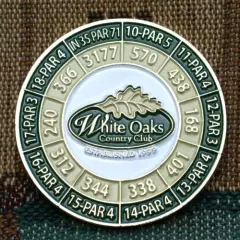 WHITE OAKS Country Club 1999 1¾" Gold Plated Score Coin 