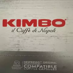 KIMBO LUNGO ALUMINUM (100 Caps) Nespresso Compatible BEST BEFORE 10/23