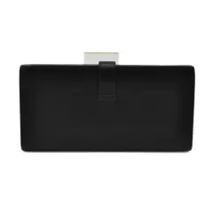 Hermes Bearn Epsom Bicolor Long Wallet C Stamp Black Leather Men's Accessories