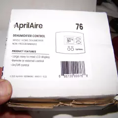 APRILAIRE 76 Dehumidifier Control Whole Home 120/240 V Non Programmable NEW!!