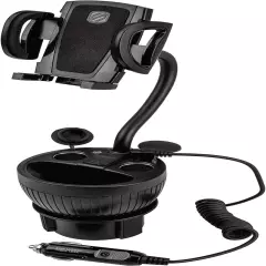 UH2PCUP Powerhub Phone and Cup Holder Mount for Vehicles, 4'' Adjustable Mount A