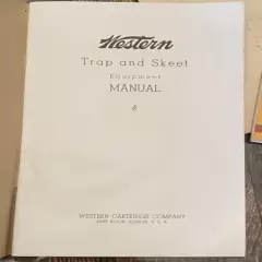 Vintage Western Trap and Skeet Equipment Manual