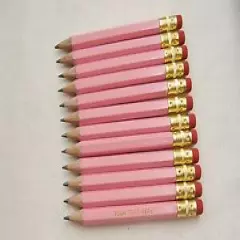 72 "Pastel Pink" Personalized Golf Pencils w/Erasers