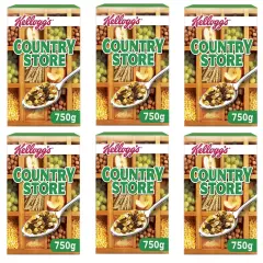 Kellogg's Country Store Luxury Wholesome Muesli Cereal 750g PACK OF 6