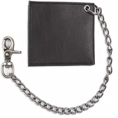 Dickies Men's Leather Slimfold Wallet With Chain