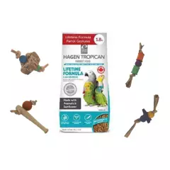 Hari Tropican 80530 Lifetime Parrot Granules 1.8lbs with Foot Toy (1 Bag)