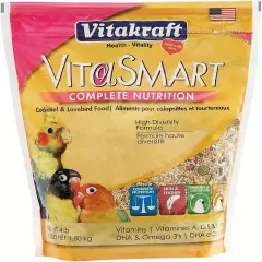 Vitakraft Vita Smart Gourmet Cockatiel and Lovebird Food - Vitamin-Fortified - D