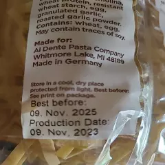 3 Bags Al Dente Pasta Carba-Nada Roasted Garlic Fettucine 10 oz Low Carb Noodles