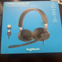 Logitech Zone 750 Wired USB Headset with Moise Canceling Mic - New Sealed