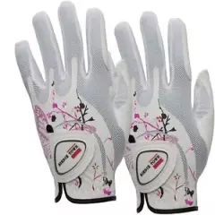 BIRDIE TOWN PINK BUTTERFLY LADIES Set of 2 LEFT GOLF GLOVES One Size Fit All