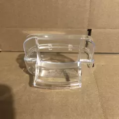 3 Bird Cage Hopper Covered Feeders Feeding Cups Perch Clear Plastic Acrylic 3”