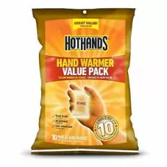 HotHands Hand Warmer 10 Pair (20 total) Value Pack 10 Hours Of Heat Each