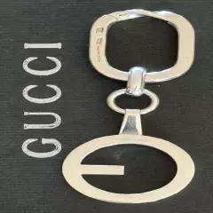 Gucci Keychain Keyring Sterling Silver 925 Vintage Made in Italy