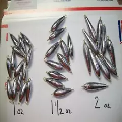 1 oz inline Trolling Sinkers - choice of quantity - FREE SHIPPING