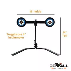 Do-All Outdoors - Heli Handgun Spinner Steel Target, Rated for .38 - .45 Caliber