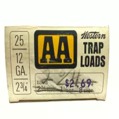 1969 Western Double A Trap Loads 12 Ga EMPTY Ammo Box 5520-N