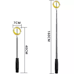 Golf adjustable 10 section telescopic stainless steel ball picker Yellow white