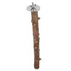 Natural Wood Stand Holder Grinding Perch Bird Chew Hanging Cage T LLI