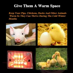 Chicken Brooder Heater Lamp 250W Brooder Heating Plate for Chicks Hanging Lig...