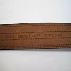 Dan Post Brown Leather Western Overlay "The Beer Buckle" Men's Belt Size 42